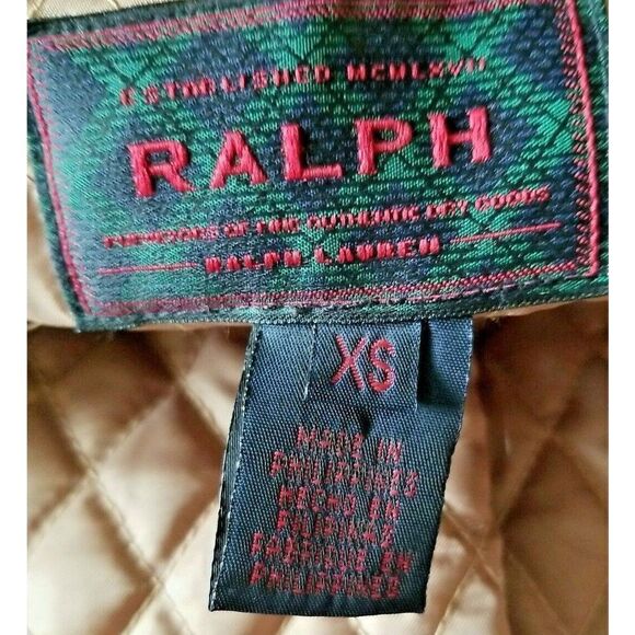 Ralph Lauren Wool Blend Camel Classic‎ Coat Women Vintage Size XS 4 Hood & Lined - Picture 8 of 12